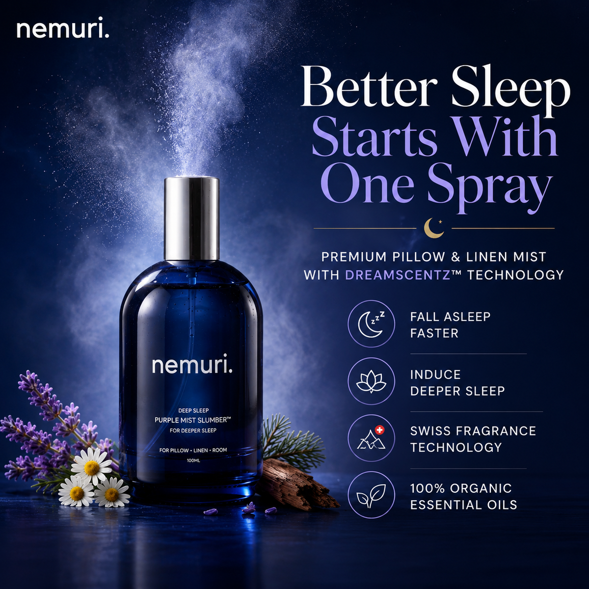🎁 Purple Mist Slumber™ - Fragrance Technology for Deeper Sleep (100% off)
